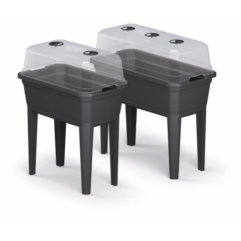 SZKLARNIA STOJĄCA ROZSADNIK RESPANA SET ECOLINE 59,6x36,8x75,3CM ANTRACYT