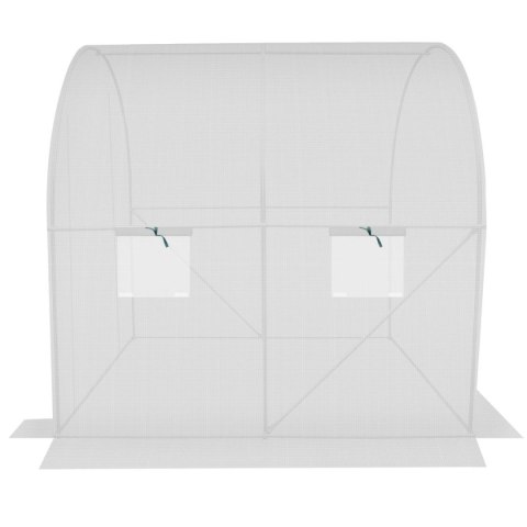 SZKLARNIA TUNEL OGRODOWY 200x200x200CM PE KONSTRUKCJA STAL BIAŁA