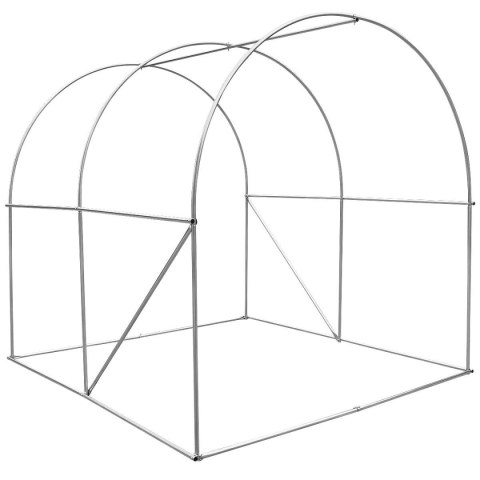 SZKLARNIA TUNEL OGRODOWY 200x200x200CM PE KONSTRUKCJA STAL BIAŁA