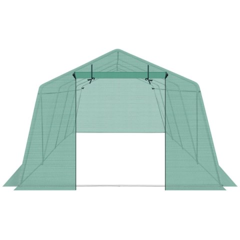 SZKLARNIA TUNEL OGRODOWY 300x600x200CM PE KONSTRUKCJA STAL ZIELONY