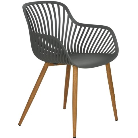 ZESTAW MEBLI BALKONOWYCH STÓŁ I 2 KRZESŁA SZARY