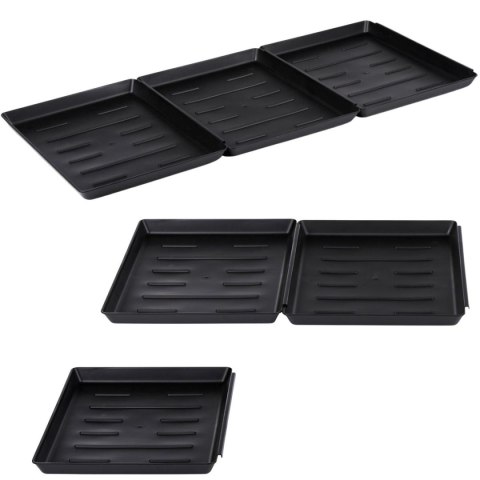 OCIEKACZ NA BUTY PODSTAWKA NA KWIATY MISKĘ DLA ZWIERZĄT CZARNY 3 SZT