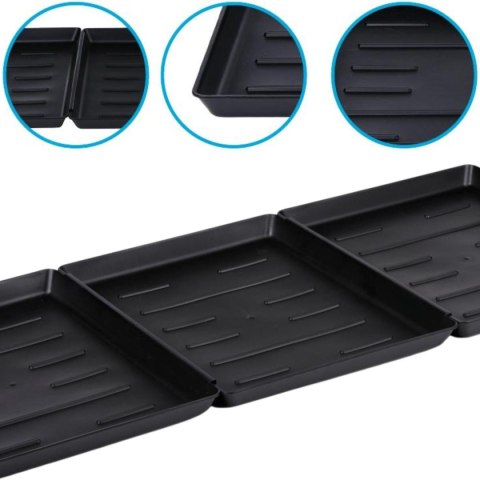 OCIEKACZ NA BUTY PODSTAWKA NA KWIATY MISKĘ DLA ZWIERZĄT CZARNY 3 SZT