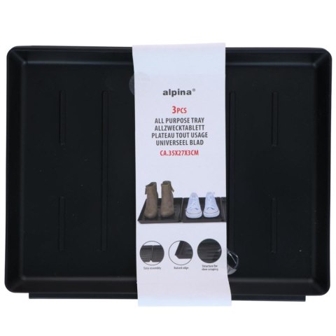 OCIEKACZ NA BUTY PODSTAWKA NA KWIATY MISKĘ DLA ZWIERZĄT CZARNY 3 SZT