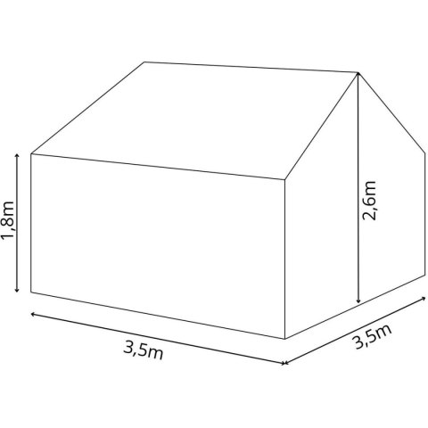 PAWILON GARAŻ OGRODOWY 3.50x3.50x2,60M SZARY SASKA GARDEN
