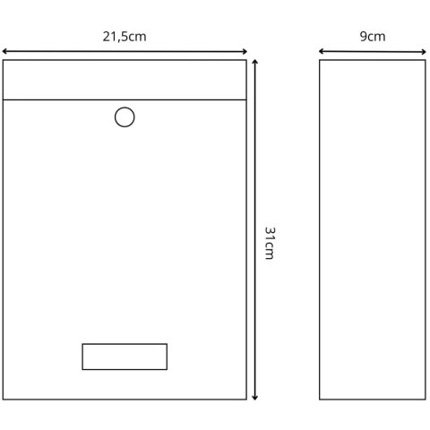 SKRZYNKA NA LISTY 21.5X9X31CM 1067537 SASKA GARDEN
