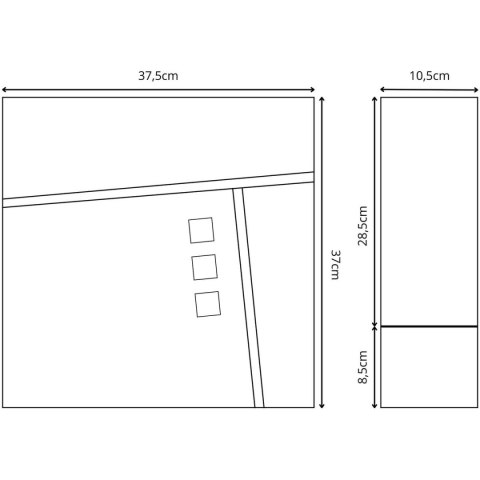 SKRZYNKA NA LISTY 37X37X10.5CM 1067544 SASKA GARDEN
