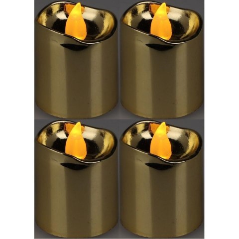 ZESTAW 4 ŚWIECZEK TEA LIGHT LED GOLD