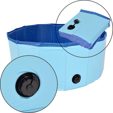 BASEN OGRODOWY SKŁADANY DLA PSA 80X30CM SASKA GARDEN