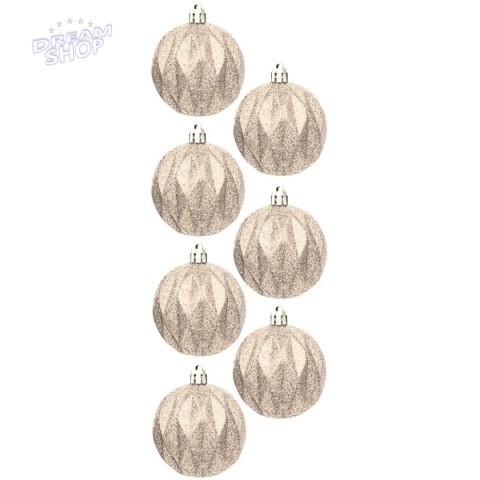 BOMBKA DEKORACYJNA PLASTIKOWA BEZPIECZNA 35SZT ŚR 60MM CHAMPAGNE