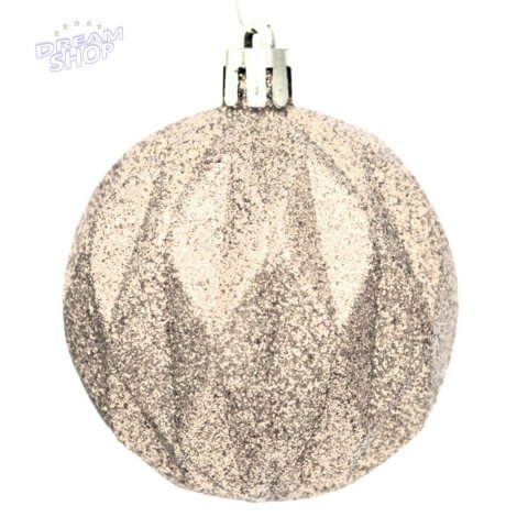 BOMBKA DEKORACYJNA PLASTIKOWA BEZPIECZNA 35SZT ŚR 60MM CHAMPAGNE