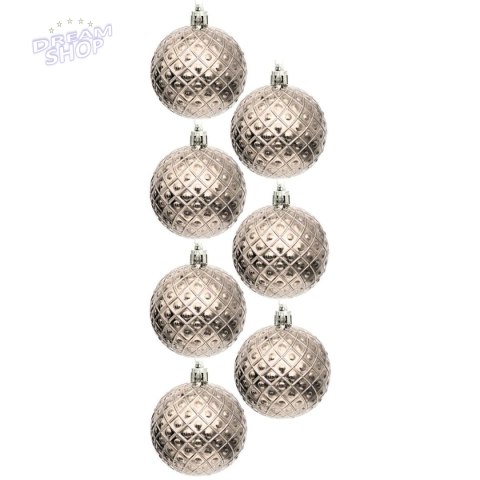 BOMBKA DEKORACYJNA PLASTIKOWA BEZPIECZNA 35SZT ŚR 60MM CHAMPAGNE