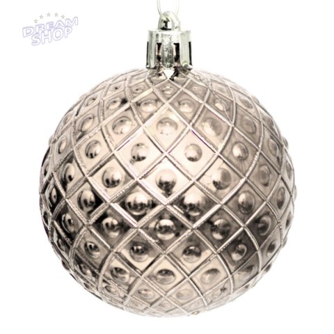 BOMBKA DEKORACYJNA PLASTIKOWA BEZPIECZNA 35SZT ŚR 60MM CHAMPAGNE