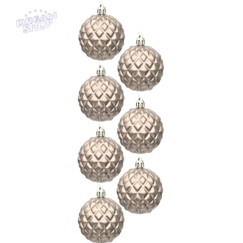 BOMBKA DEKORACYJNA PLASTIKOWA BEZPIECZNA 35SZT ŚR 60MM CHAMPAGNE