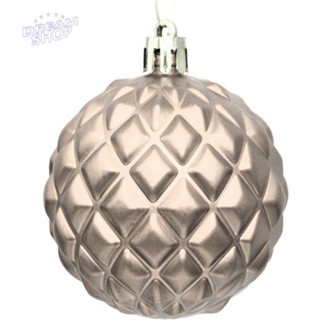 BOMBKA DEKORACYJNA PLASTIKOWA BEZPIECZNA 35SZT ŚR 60MM CHAMPAGNE