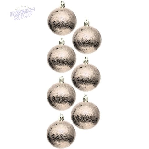 BOMBKA DEKORACYJNA PLASTIKOWA BEZPIECZNA 35SZT ŚR 60MM CHAMPAGNE