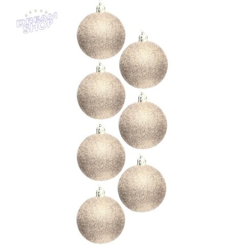 BOMBKA DEKORACYJNA PLASTIKOWA BEZPIECZNA 35SZT ŚR 60MM CHAMPAGNE