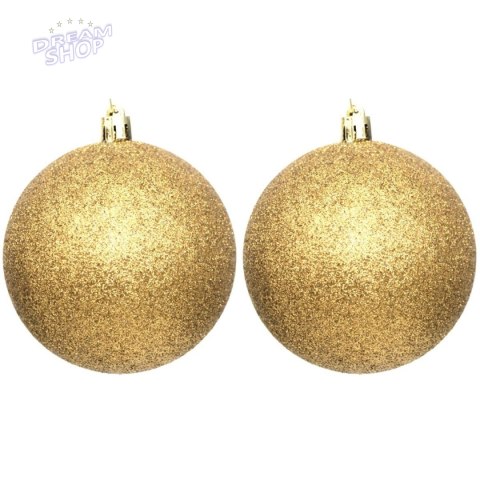 BOMBKA DEKORACYJNA PLASTIKOWA BEZPIECZNA 6SZT ŚR 80MM ZŁOTY