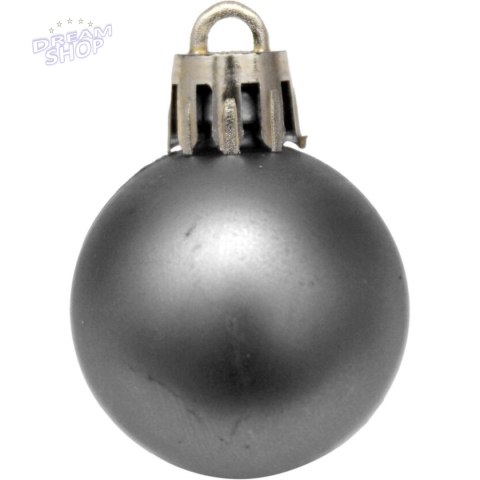 BOMBKA DEKORACYJNA PLASTIKOWA BEZPIECZNA CZUBEK 54 ELEMENTY SREBRNY