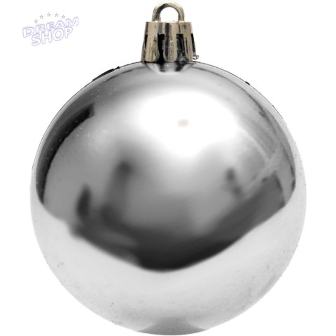 BOMBKA DEKORACYJNA PLASTIKOWA BEZPIECZNA CZUBEK 54 ELEMENTY SREBRNY