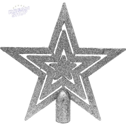 BOMBKA DEKORACYJNA PLASTIKOWA BEZPIECZNA CZUBEK 54 ELEMENTY SREBRNY