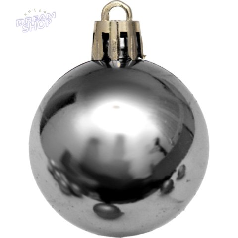 BOMBKA DEKORACYJNA PLASTIKOWA BEZPIECZNA CZUBEK 54 ELEMENTY SREBRNY