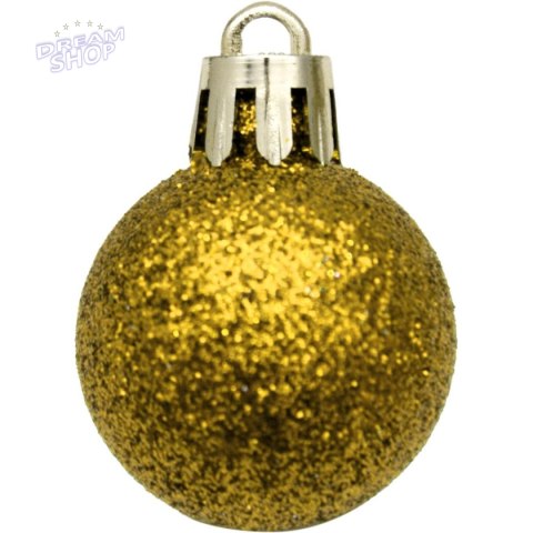 BOMBKA DEKORACYJNA PLASTIKOWA BEZPIECZNA CZUBEK 54 ELEMENTY ZŁOTY