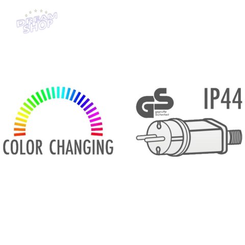 GWIAZDA 3D DEKORACYJNA STOJĄCA 120LED RGB 80CM