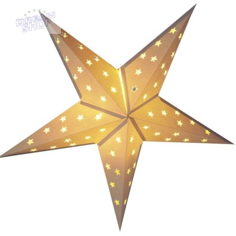GWIAZDA DEKORACYJNA PAPIEROWA Z PODŚWIETLENIEM LED 60CM BIAŁA TIMER