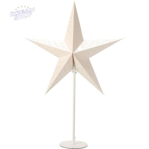 LAMPKA DEKORACYJNA GWIAZDA ADWENTOWA STOJĄCA LED 45CM BIAŁA