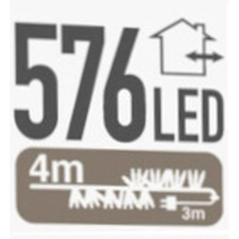 LAMPKI CHOINKOWE ŁAŃCUCH ŚWIETLNY 576 LED TIMER MULTIKOLOR