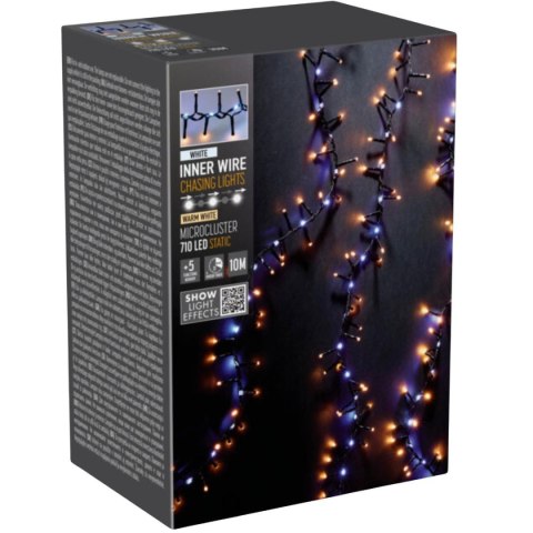 LAMPKI CHOINKOWE ŁAŃCUCH ŚWIETLNY 710 LED BIAŁY/CIEPŁY BIAŁY