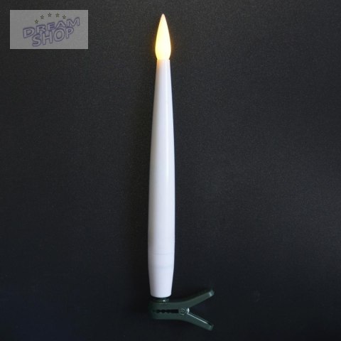 LAMPKI CHOINKOWE ŚWIECZKI NA KLIPIE 10 LED CIEPŁY BIAŁY LUCA