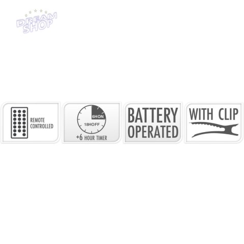 LAMPKI CHOINKOWE ŚWIECZKI TIMER PILOT 10 LED CIEPŁY BIAŁY