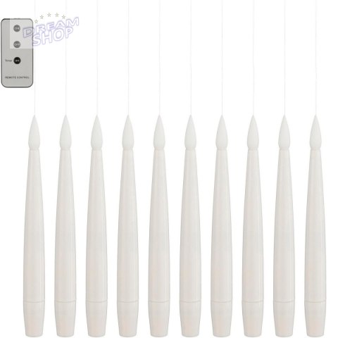 LAMPKI ŚWIECZKI WISZĄCE ŁAŃCUCH ŚWIETLNY 10 LED CIEPŁY BIAŁY LUCA