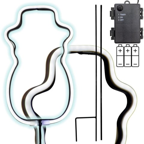 NEON BAŁWAN BIAŁY 81 LED NA BATERIE 14,5x96CM LUCA