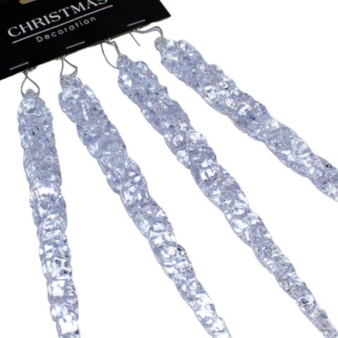 SOPLE LODU OPALIZUJĄCE DEKORACJA WISZĄCA 30 CM 4 SZT