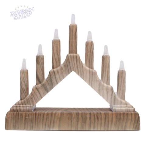 ŚWIECZNIK ADWENTOWY 15,5x3,2x13,5CM 7 LED ZASILANY NA BATERIE TERRA