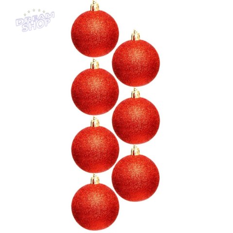 BOMBKA DEKORACYJNA PLASTIKOWA 6CM SET 35 SZT CZERWONA