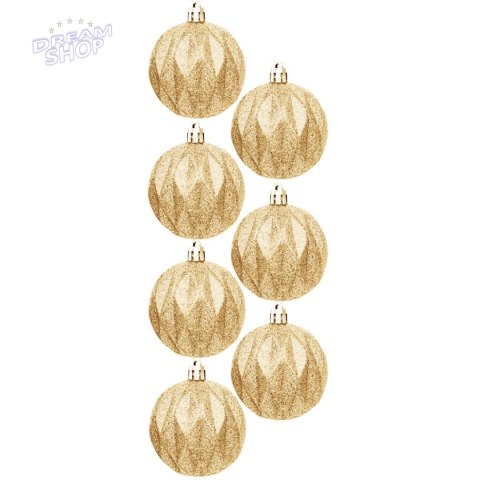 BOMBKA DEKORACYJNA PLASTIKOWA 6CM SET 35 SZT ZŁOTA