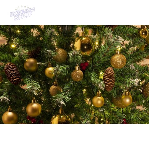 BOMBKA DEKORACYJNA PLASTIKOWA 6CM SET 35 SZT ZŁOTA