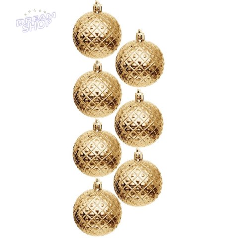 BOMBKA DEKORACYJNA PLASTIKOWA 6CM SET 35 SZT ZŁOTA