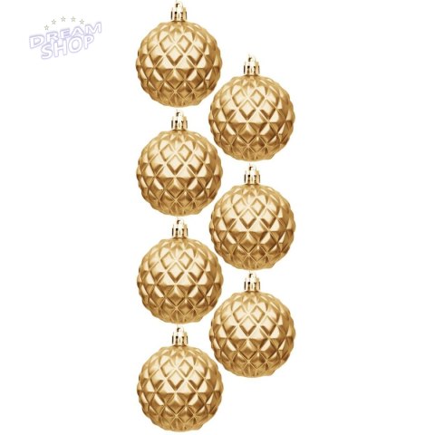 BOMBKA DEKORACYJNA PLASTIKOWA 6CM SET 35 SZT ZŁOTA