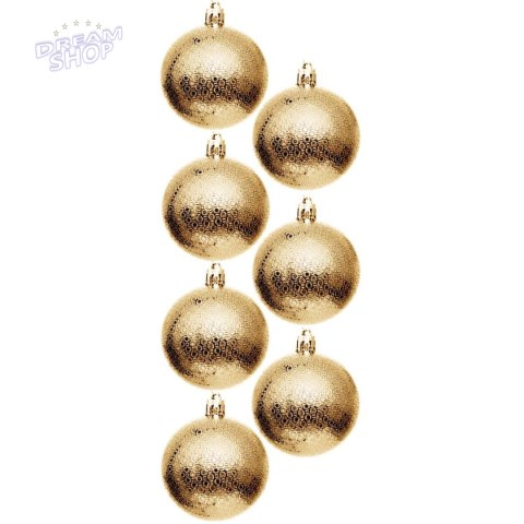 BOMBKA DEKORACYJNA PLASTIKOWA 6CM SET 35 SZT ZŁOTA