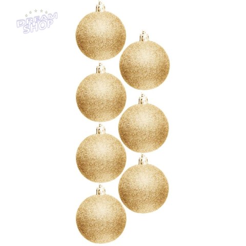 BOMBKA DEKORACYJNA PLASTIKOWA 6CM SET 35 SZT ZŁOTA