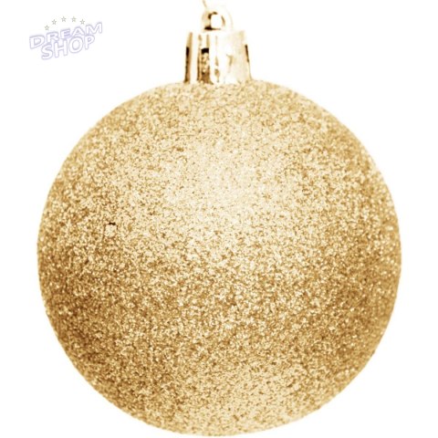 BOMBKA DEKORACYJNA PLASTIKOWA 6CM SET 35 SZT ZŁOTA