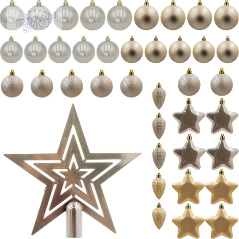 BOMBKA DEKORACYJNA PLASTIKOWA BEZPIECZNA 40SZT CREAM MICA