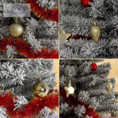 BOMBKA DEKORACYJNA PLASTIKOWA BEZPIECZNA 40SZT ZŁOTA MICA