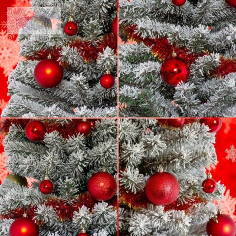 BOMBKA DEKORACYJNA PLASTIKOWA BEZPIECZNA 46SZT CZERWONA MICA