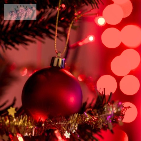 BOMBKA DEKORACYJNA PLASTIKOWA BEZPIECZNA 46SZT CZERWONA MICA